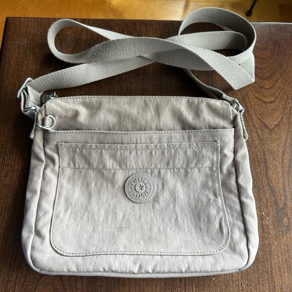 Kipling Women's Sebastian Medium Crossbody Bag grey gris - Picture 1 of 12